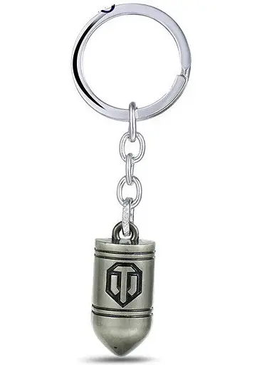 Брелок GeekLand Світ танків КУЛЯ World of Tanks срібло WoT 21.93 - фото 2