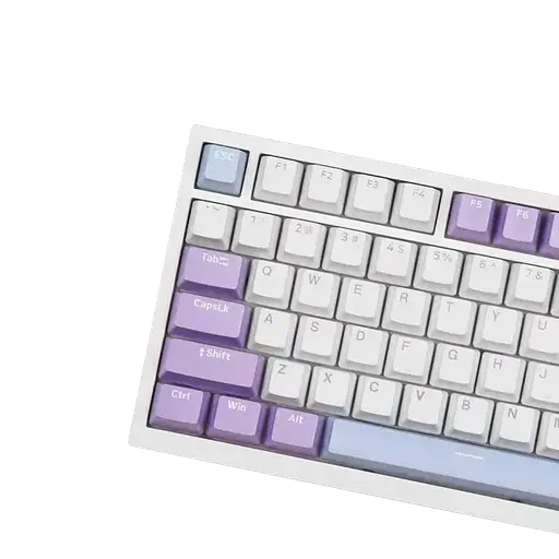 Игровая механическая клавиатура Ajazz Ak820 / Проводное подключение / Sea Salt Switch / White Purple - фото 3