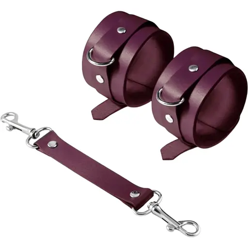 Наручники Feral Feelings - Hand RestRaints, натуральная кожа, бургунди