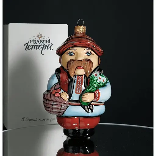 Ялинкова прикраса Різдвяні історії Кум літній скло (4820001248838) - фото 3