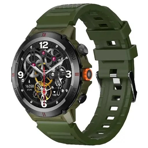 Смарт-часы W&O IWO X22 IP68 Army Green - фото 1