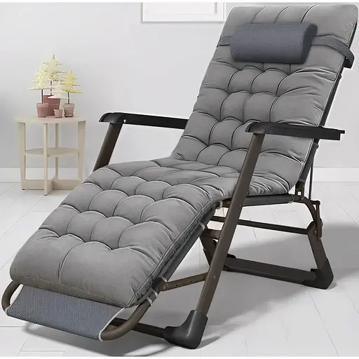 Розкладне крісло ліжко з подушкою Leobro Темно-сірий (LB-FCB-G1-GRY) - фото 1