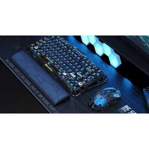 Миша GravaStar Mercury M2, BT/WL/USB-A, RGB, чорно-прозорий - фото 6