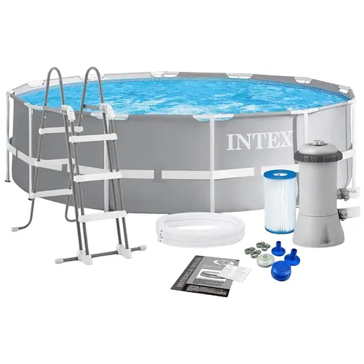 Басейн каркасний Intex 26716 круглий 366x99 см 8503 л з драбиною і насосом-фільтром