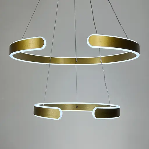 Подвесная люстра в золотом двухъярусном корпусе 40+60 см Line F | Ст. 311C-600+400 GD - фото 3