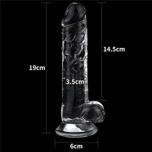 Фалоімітатор Flawless Clear Dildo 7.5' 19 см прозорий - фото 8