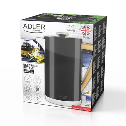 Чайник Adler AD 1347 Black Metal 1,7л STRIX - фото 8
