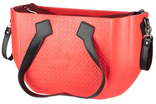 Сумка MyMia ручки эко-кожа, коврик, ремни для коляски, красно-черный Nuvita det0018685 - фото 5