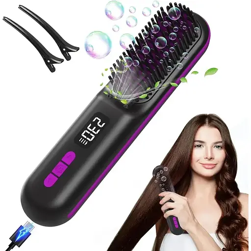 Бездротова щітка для випрямлення волосся Baimistar SD2306 з 9 температурами, 10000 мАг, акумуляторна батарея - фото 2