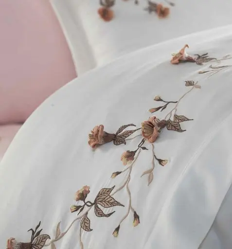 Комплект постельного белья Anetta с вышивкой Dantela Vita Евро pbe0041997 - фото 3