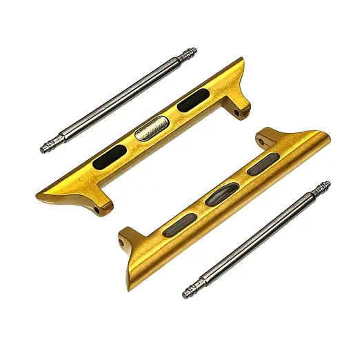 Переходник на универсальный ремешок для Apple Watch 42 мм/44 мм на шпильке золотистый - фото 1