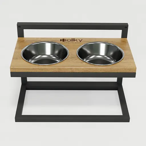Hollky Flex M — миски на регульованій підставці для середніх собак (2 × 0.85 л) - фото 4