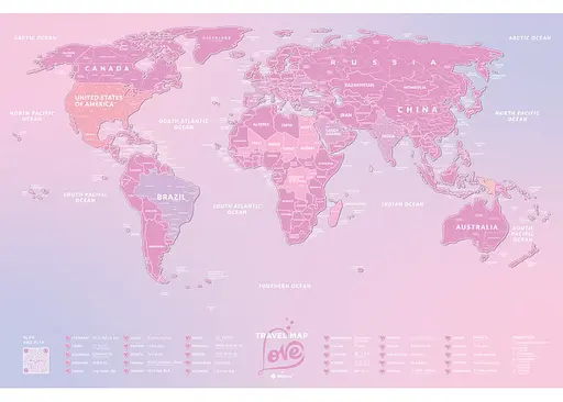 Скретч карта 1DEA.me Travel Map Love World (англ.) (13104) - фото 2