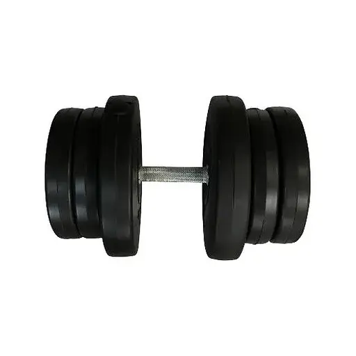 Гантель складальна композитна в пластиковій оболонці Rock Pro-R 21,5 кг NE-PL-R-021