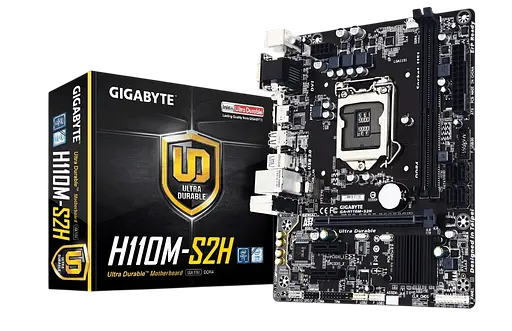 Материнская плата Gigabyte GA-H110M-S2H LGA 1151 (GA-H110M-S2H) Б/У - фото 1