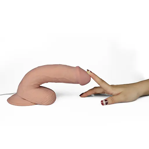 Реалістичний вібратор Lovetoy The Ultra Soft Dude 20 см тілесний - фото 4