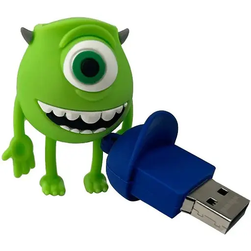 Флеш-накопитель Wibrand USB 2.0 Mike Wazowski 16Gb зеленый - фото 1