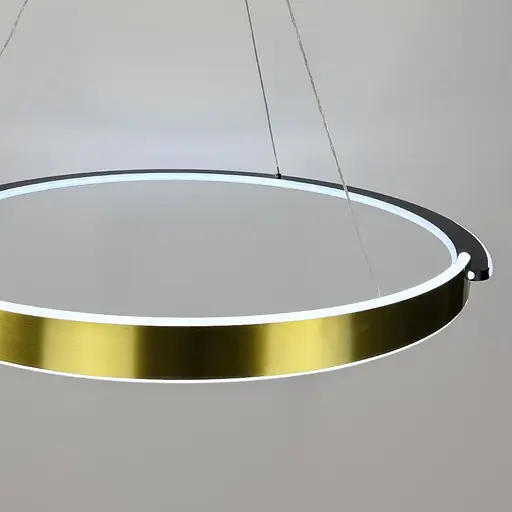 Подвесная люстра в латунно-черном корпусе кольца Ø 80 см Ст. MJ303-800 AB | Line F - фото 3