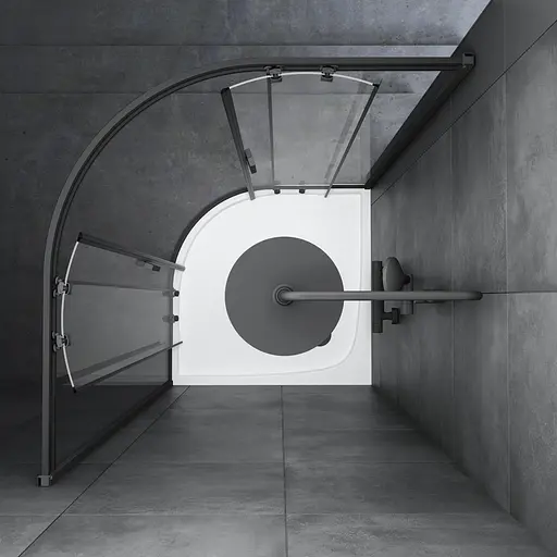 Душевая кабина AM.PM Gem 1/4 Round W90UG-401-100100-BT - фото 7