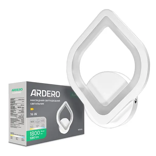 Світлодіодний накладний світильник Ardero AL6551ARD VIOLA 16Вт білий - фото 1