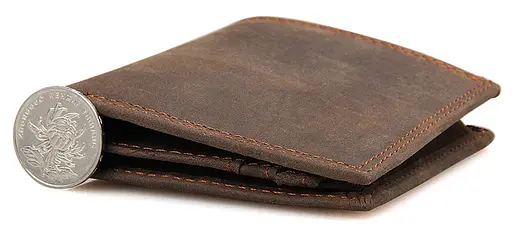 Мужской кожаный кошелек Vintage 10.5х9 см acs0015353 - фото 4