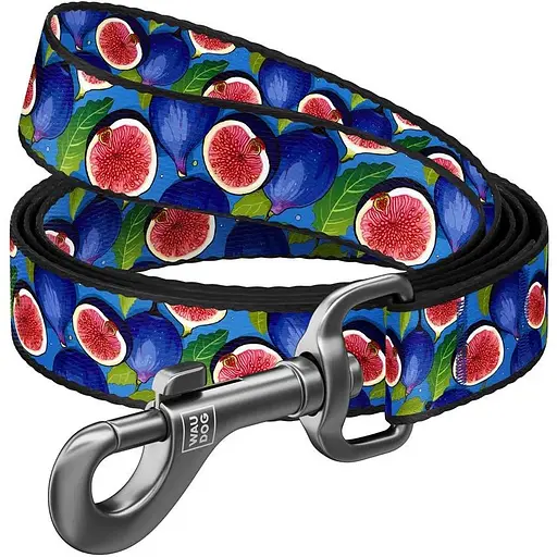 Поводок для собак Waudog Nylon нейлоновый, рисунок "Инжир"