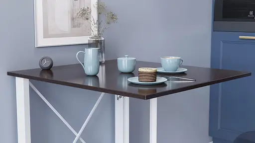 Стіл-книга трансформер Оріон 1 Ferrum-decor 750x810x730 Білий метал ДСП Венге Магія 16 мм (FRD-105425) - фото 2