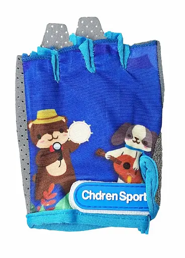 Велорукавиці дитячі Chdren Sport з короткими пальцями L синьо-сірий (G0001595)