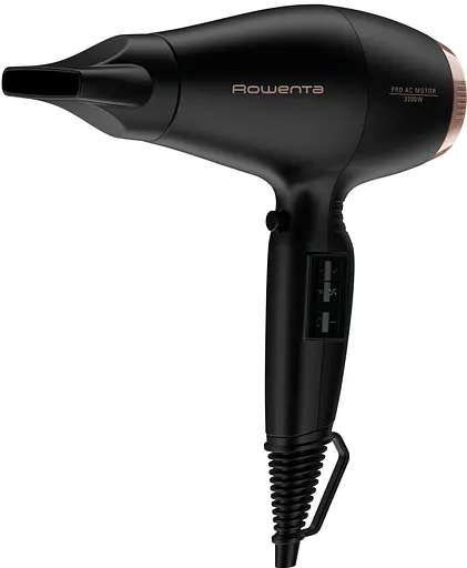 Фен Rowenta Compact PRO+, 2200Вт, 2 режима, диффузор, ионизация, холодный обдув, черный - фото 3