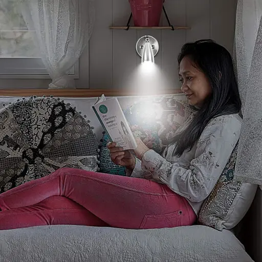 Точечный светильник Flaincep 12V LED регулируемый выключатель теплый свет поворот на 360° - фото 5