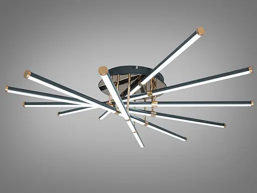 Світлодіодна люстра Diasha чорна 140 Вт 24 м² - фото 3