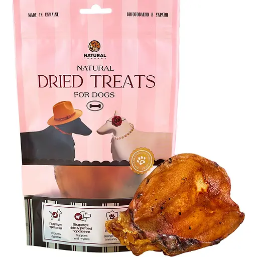 Лакомство для собак Natural ухо свиное 1 шт.