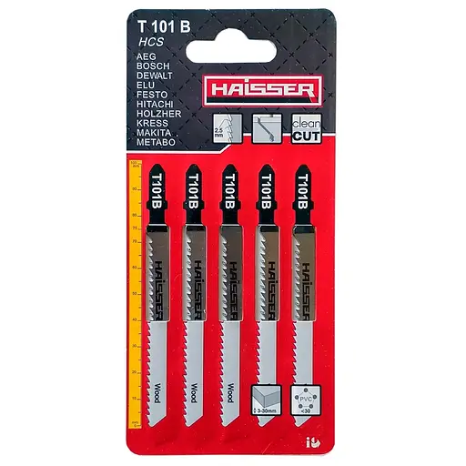 Пильное полотно Haisser T101B для дерева 75 мм 5 шт. (16566)