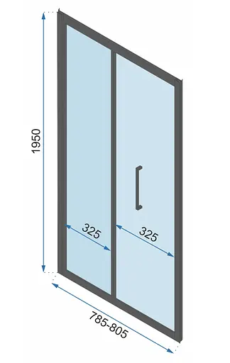 Душова кабіна Rea Rapid Fold 100x80 black REA-K6423 + REA-K6418, Чорний матовий, Універсальна, прозорий - фото 6