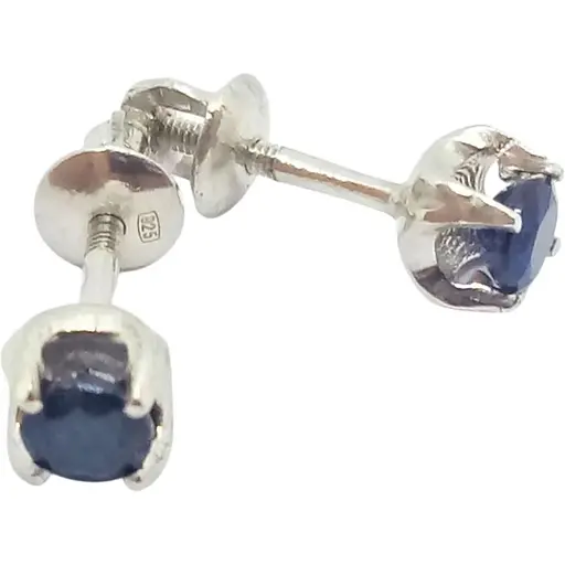 Срібні сережки Агні Крижинка з сапфіром. 2619/9Р-SPH