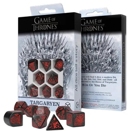 Набір кубиків Game of Thrones. Targaryen Dice Set , 7 шт. (GOT/00190166/2025/3/A) - фото 1
