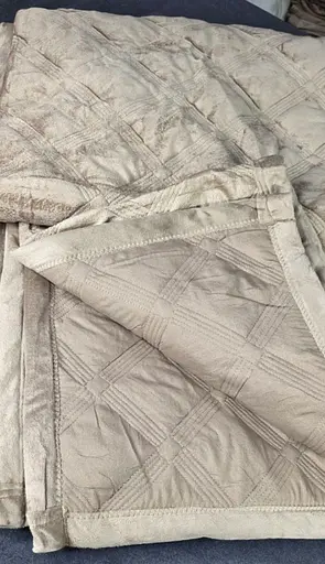 Покривало-стьогане Котон-Велюр Шанель 160x220 см - м'яке двостороннє покривало без вибору кольору - фото 2