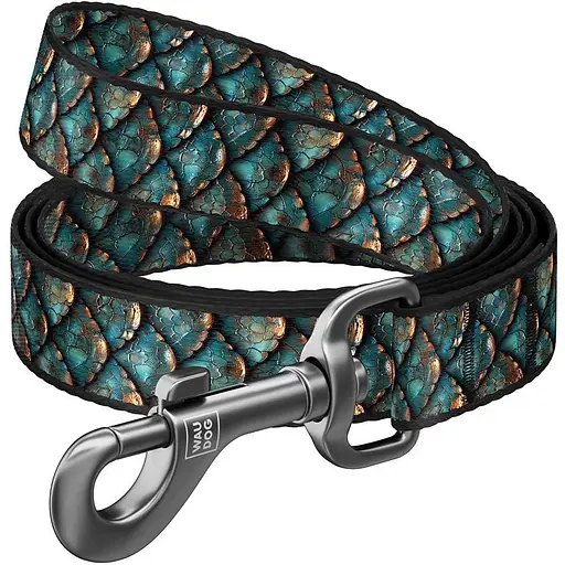 Поводок для собак нейлоновый Waudog Nylon Чешуя L-XXL Ш 25 мм Длинна 200 см - фото 1