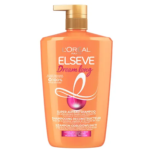 Шампунь L’Oreal Paris Elseve Dream Long для восстановления длинных и поврежденных волос 1 л. - фото 1