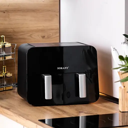 Аерофритюрниця безмасляна Sokany SK-10005 10л електрична з сенсорним керуванням, таймер 2400Вт - фото 9