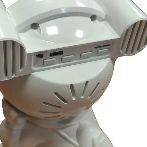 Ночник проектор звездного неба Астронавт XL-730 Bluetooth колонка с TF card Сидящий космонавт с пультом Белый - фото 3