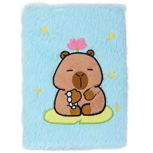 Блокнот плюшевий ZiBi Kids Line Capybara 24, А5 80 аркушів у клітинку, в асортименті (ZB.700045)