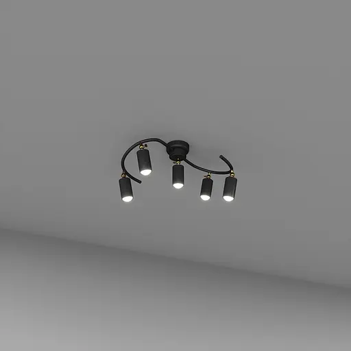 Стельовий світильник SV0046-5 BK+GD - фото 1