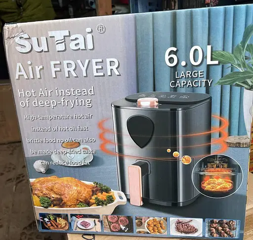 Аерофритюрниця безмасляна SuTai ST-606 6л 1000 Вт Чорна - фото 9