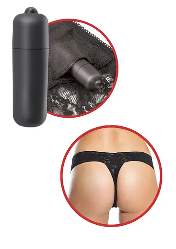 Трусики з вібропулею Pipedream Fetish Fantasy Hanky Spank Me 5.7 см чорний - фото 2