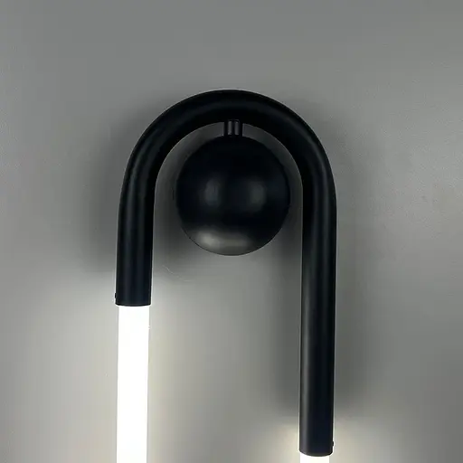 Настінний чорний світильник GABI WALL 50х14 см Line F Арт. W077-150*500 BK - фото 5