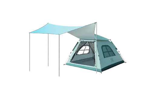 Кемпинговая палатка Square Tent 210×210×140 см автоматическая конструкция 210D Oxford водонепроницаемая - фото 3