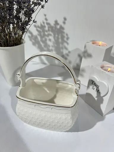 Конфетница Interos Снежная королева с ручкой квадратная 904712- А - фото 3