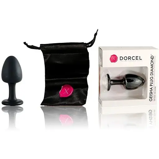 Анальна пробка Dorcel Geisha Plug Diamond M з кулькою всередині - фото 4