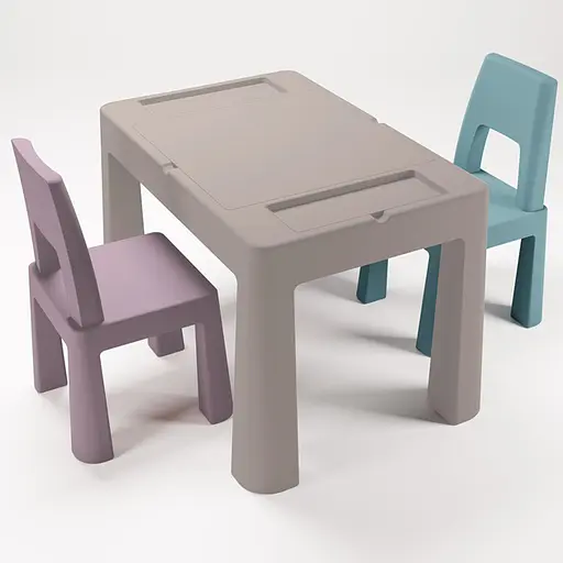 Комплект меблів Tega Baby Teggi Multifun: стіл + 2 стільця stone/heather/turquoise (TI-011-179) - фото 2
